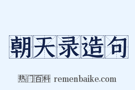朝天录造句是什么意思的图片